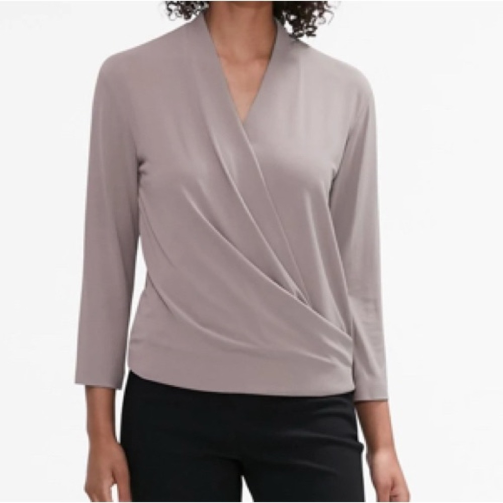MM LaFleur Deneueve Faux Wrap Blouse L